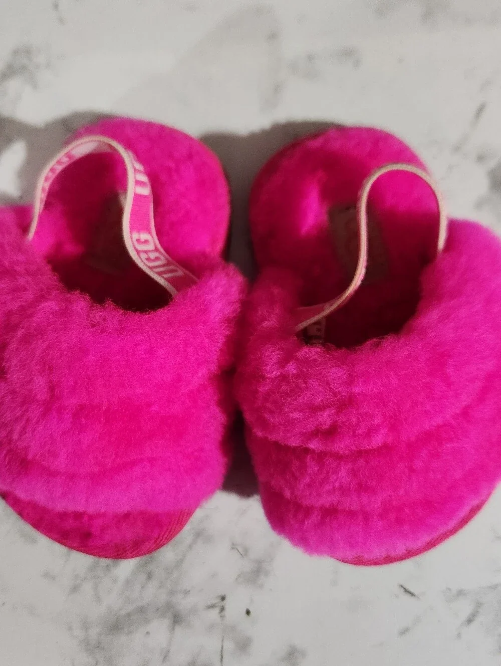 UGG Little Kids Fluff Yeah Rock Rose Slide 1098494K Toddler Size 4